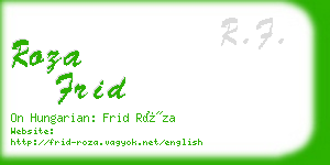 roza frid business card